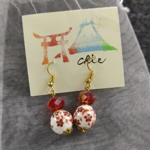Chic red earrings